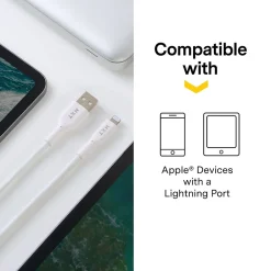 NXT Technologies ™ 10 Ft. Braided Lightning to USB Cable, White (NX60463)
