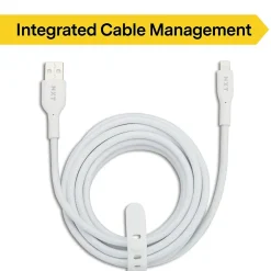 NXT Technologies ™ 10 Ft. Braided Lightning to USB Cable, White (NX60463)