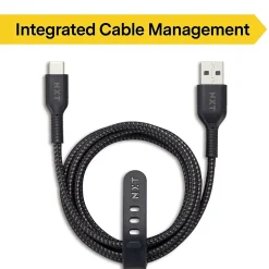 NXT Technologies ™ 4 Ft. Braided USB-C to USB-A Cable, Black (NX60473)