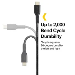NXT Technologies ™ 6 Ft. Braided USB-C to USB-A Cable, Black (NX60471)