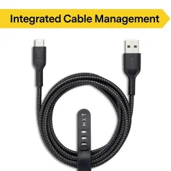 NXT Technologies ™ 6 Ft. Braided USB-C to USB-A Cable, Black (NX60471)