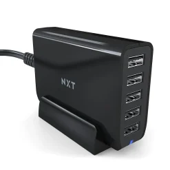Surge Protectors & Power Strips<NXT Technologies 5 ft. Charging Station, 5 USB Ports, Black (NX56821)