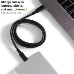 Usb Cables<NXT Technologies ™ 3' USB C, Black (NX56854)