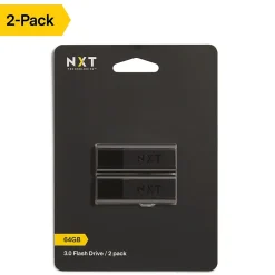 NXT Technologies ™ 64GB USB 3.0 Type A Flash Drive, Black, 2/Pack (NX56885-US/CC)* Usb Flash Drives