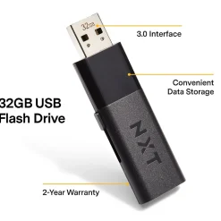 NXT Technologies ™ 32GB USB 3.0 Type A Flash Drive, Black, 4/Pack (NX56888-US/CC)* Usb Flash Drives