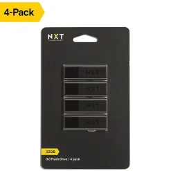 NXT Technologies ™ 32GB USB 3.0 Type A Flash Drive, Black, 4/Pack (NX56888-US/CC)* Usb Flash Drives