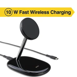 NXT Technologies ™ Magnetic Wireless Charging Stand with USB-C Cable for iPhone 12/13, Black (NX60458)