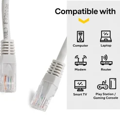 Ethernet Cables<NXT Technologies ™ NX56840 25' CAT-6 Cable, Gray