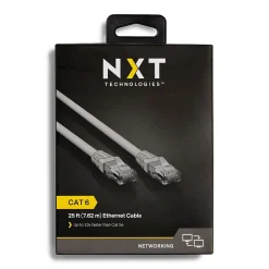 Ethernet Cables<NXT Technologies ™ NX56840 25' CAT-6 Cable, Gray