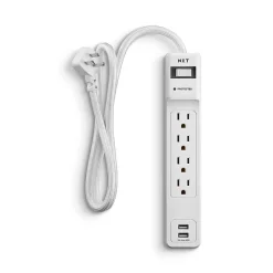 Surge Protectors & Power Strips<NXT Technologies ™ 4-Outlet Plus USB Surge Protector, 3' Cord, 600 Joules (NX54310)
