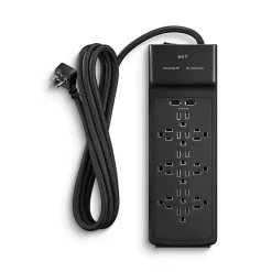 Surge Protectors & Power Strips<NXT Technologies ™ 12-Outlet Plus USB Surge Protector, 8' Braided Cord, 3900 Joules (NX54319)
