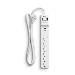 Surge Protectors & Power Strips<NXT Technologies ™ 6-Outlet Plus USB Surge Protector, 4' Cord, 1500 Joules (NX61426)
