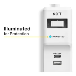 Surge Protectors & Power Strips<NXT Technologies ™ 6-Outlet Plus USB Surge Protector, 4' Cord, 1500 Joules (NX61426)
