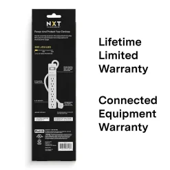 Surge Protectors & Power Strips<NXT Technologies 6-Outlet Surge Protector, 4' Cord, 600 Joules (NX54312)