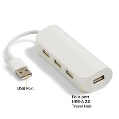 Usb Hubs<NXT Technologies ™ 4-Port USB 2.0 Hub, White (NX29758)