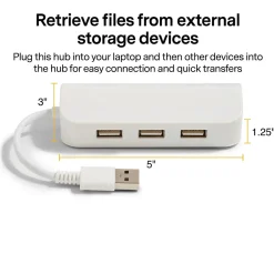 Usb Hubs<NXT Technologies ™ 4-Port USB 2.0 Hub, White (NX29758)