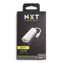 Usb Hubs<NXT Technologies ™ 4-Port USB 2.0 Hub, White (NX29758)