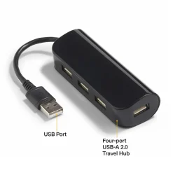 Usb Hubs<NXT Technologies ™ 4-Port USB 2.0 Hub, Black (NX56850)