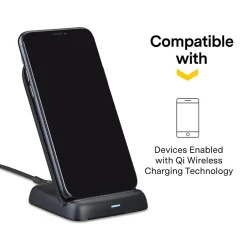 NXT Technologies ™ Qi Wireless Charging Stand, Black (NX60455)