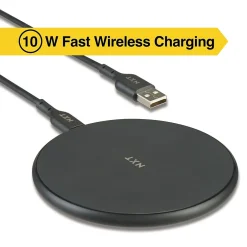 NXT Technologies ™ Qi Wireless Charger with USB-C Cable, Black (NX60454)