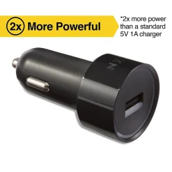 NXT Technologies ™ Universal 1 USB Port Car Charger, Black (NX54335)