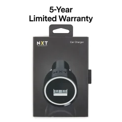 NXT Technologies ™ Universal 1 USB Port Car Charger, Black (NX54335)