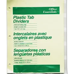 Avery Office Essentials Insertable Paper Dividers, 5 Tabs, Clear (11466) New