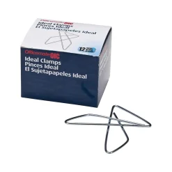 Officemate Butterfly Clamps, #1, Silver, 12/Box (99966)
