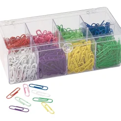 Officemate Standard Paper Clips, Assorted Colors, 800 Clips/Pack (97228) New