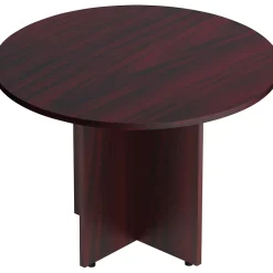 Clearance 42" Dia. Superior Laminate Round Conference Table, American Mahogany (TDSL42RAML) Conference Room Tables