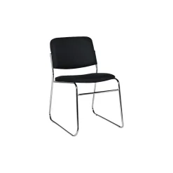 Best Armless Fabric Stack Chair, Black, 2/CT (OTG11697-QL10) Folding & Stacking