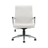 Online Luxhide Executive Chair, White (OTG11730BL28) Office Chairs