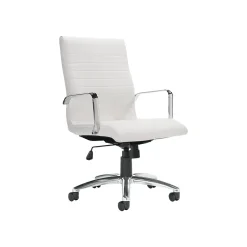 Online Luxhide Executive Chair, White (OTG11730BL28) Office Chairs