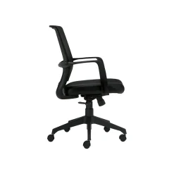 Mesh Back Luxhide Conference Chair, Black (OTG13026B) Office Chairs