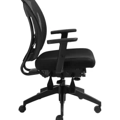 Outlet Mesh Multi-Function Task Chair with Arms, Black (OTG2803B) Office Chairs
