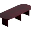 New Racetrack Conference Table, American Mahogany, 29 1/2"H x 120"W x 48"D Conference Room Tables