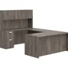 Sale Superior 71" U-Shaped Desk with Hutch, Artisan Gray (TDOTG2-AGL) Office Desks