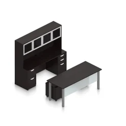 Clearance Superior 71" Workstation Desk Bundle, American (TDOTG20-AEL) Office Desks