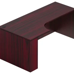 Discount Superior Laminate Credenza with Left Corner Extension, American (TDSL7136CEL-AML) Computer Desks