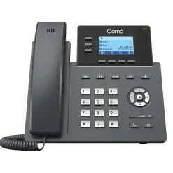 Office Phones & Conferencing<Ooma 3-Line VOIP Phone with Digital Answering, Black (2603)