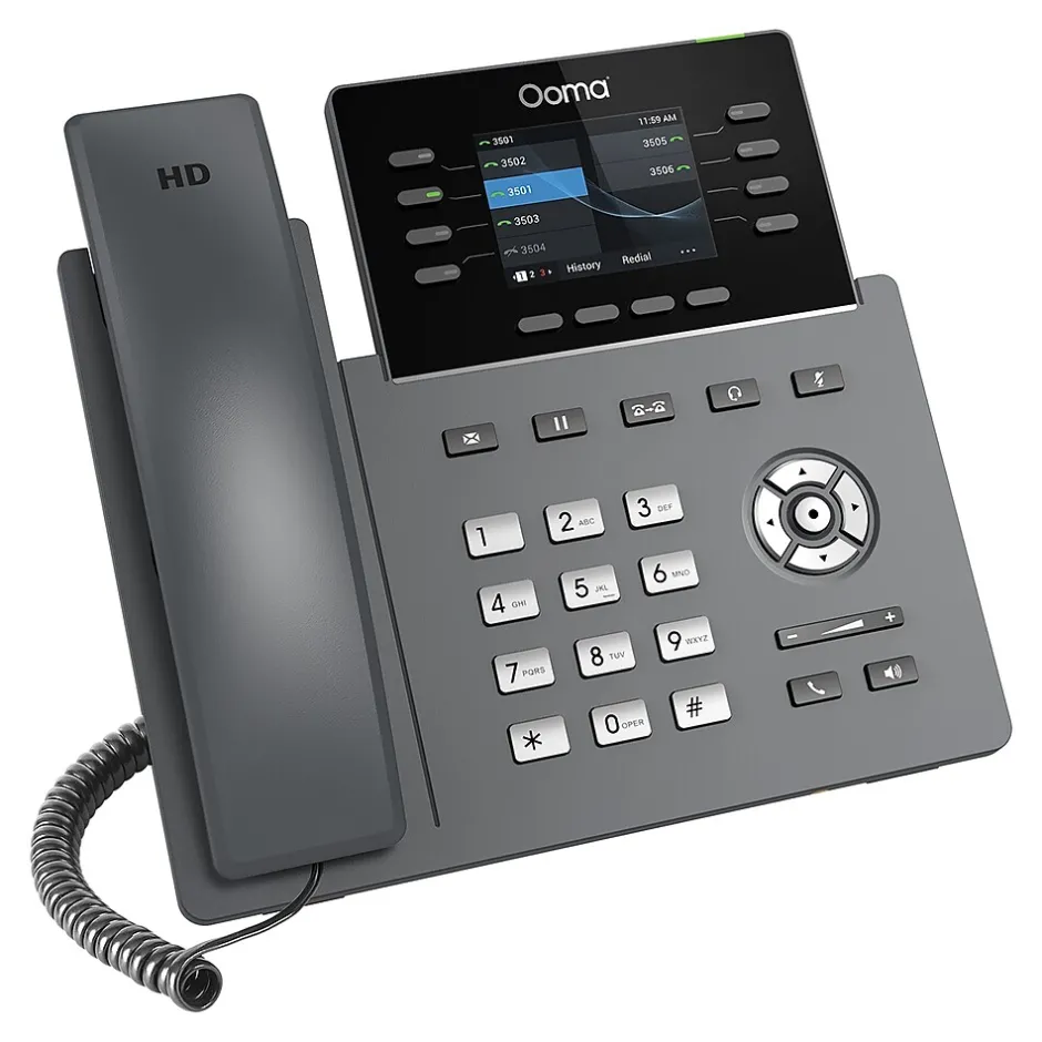 Office Phones & Conferencing<Ooma 8-Line Wi-Fi IP Corded Conferece Phone, Black (2624W)