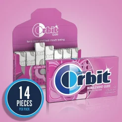 Gum & Mints<Orbit Sugar Free Gum, Bubblemint, 12/Box (WMW21489)