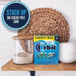 Gum & Mints<Orbit Variety Box Sugar Free Gum, Assorted Flavors, 12.8 oz., 252 Pieces/Pack, 18/Pack (220-00568)
