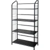 Best ® 4 Tier Metal Book Shelf, Black Bookcases