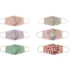 Masks<ORLY Reusable Cloth Face Masks for Kids, Elastic Strap, Pastel Colors, Assorted Designs, 24/Pack (HB-0027-S-MS)