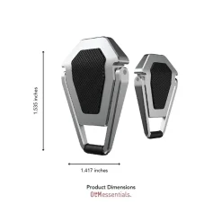 OTM Essentials 2.77" x 0.6" Aluminum Laptop Kickstand, Silver/Black (OB-A2F)