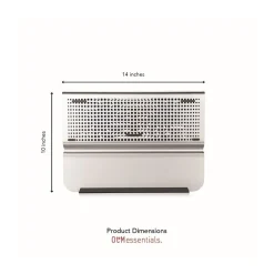 OTM Essentials Aluminum Large Laptop Riser Stand for 12"-15" Laptops, 15.5" x 11.5", Gray (OB-A2C)