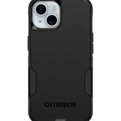 Cell Phone Cases<OtterBox Commuter MagSafe Rugged Case for iPhone 15/14/13, Shock Absorbing, Black (77-93483)