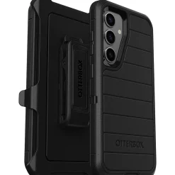 Cell Phone Cases<OtterBox Defender Pro Holster Case for Galaxy S24, Shock Absorbing, Black (77-94620)