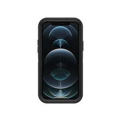 Cell Phone Cases<OtterBox Defender Series Black Rugged Case for iPhone 12 Pro (77-65401)